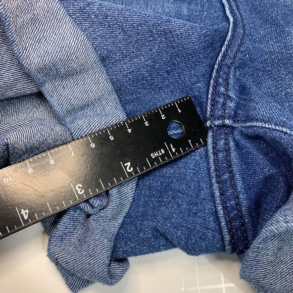 Old Navy WOW Jean Shorts Plus Sz 24 Blue Mid Rise Cuffed Denim Stretch Shortie - Picture 7 of 10